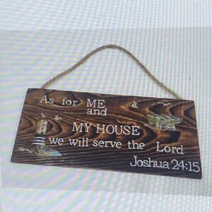 Christian Wall Art Decor, as for Me and My House We Will Serve the Lord Wooden P